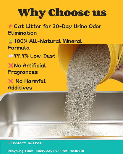 99% Dust Free Clumping Cat Litter, Natural Attapulgite Clay, Unscented Odor Control, Lightweight, Low Tracking, for Housebreaking Multi Cat Kitty, Kittens & Robot Litter Machines 13.2 Lb14
