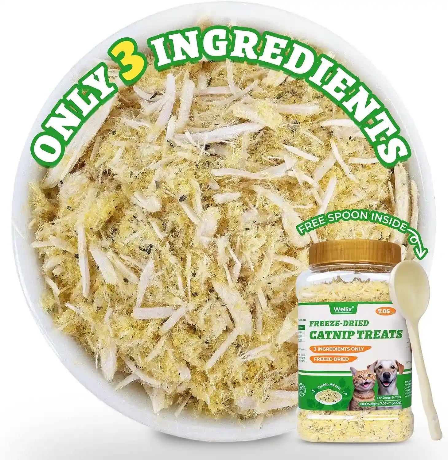 wellix-freeze-dried-catnip-dog-cat-food-topper-7-05oz-freeze-dried-cats-and-dogs-treats-with-egg-yolk-chicken-for-appetite-stimulant-low-calorie-catnip-treats