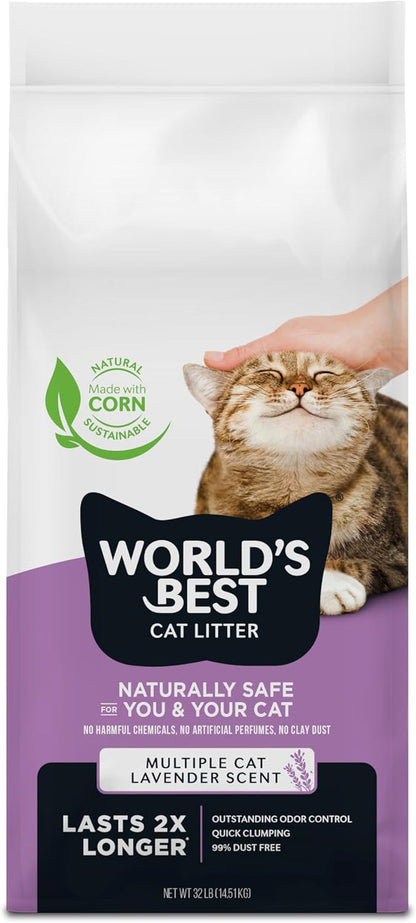 World'S Best Cat Litter, Lavender Scented, Long-Lasting Odor Control, 32 Lb1