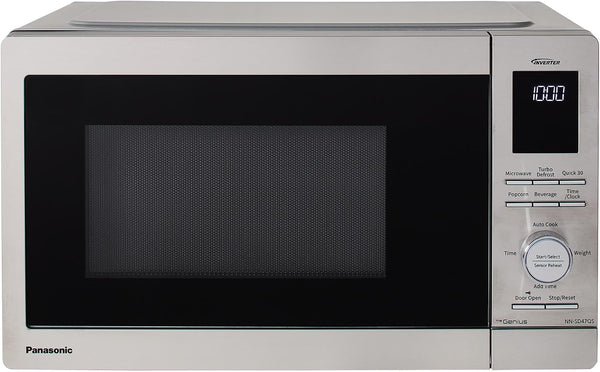 Panasonic Countertop Microwave Ovens, 0.9 Cu. Ft. 1000W, 15 Auto Cooking Presets, Inverter Technology for Even Cooking, with Genius Sensor Technology and Turbo Defrost- NN-SD47QSDAYH1