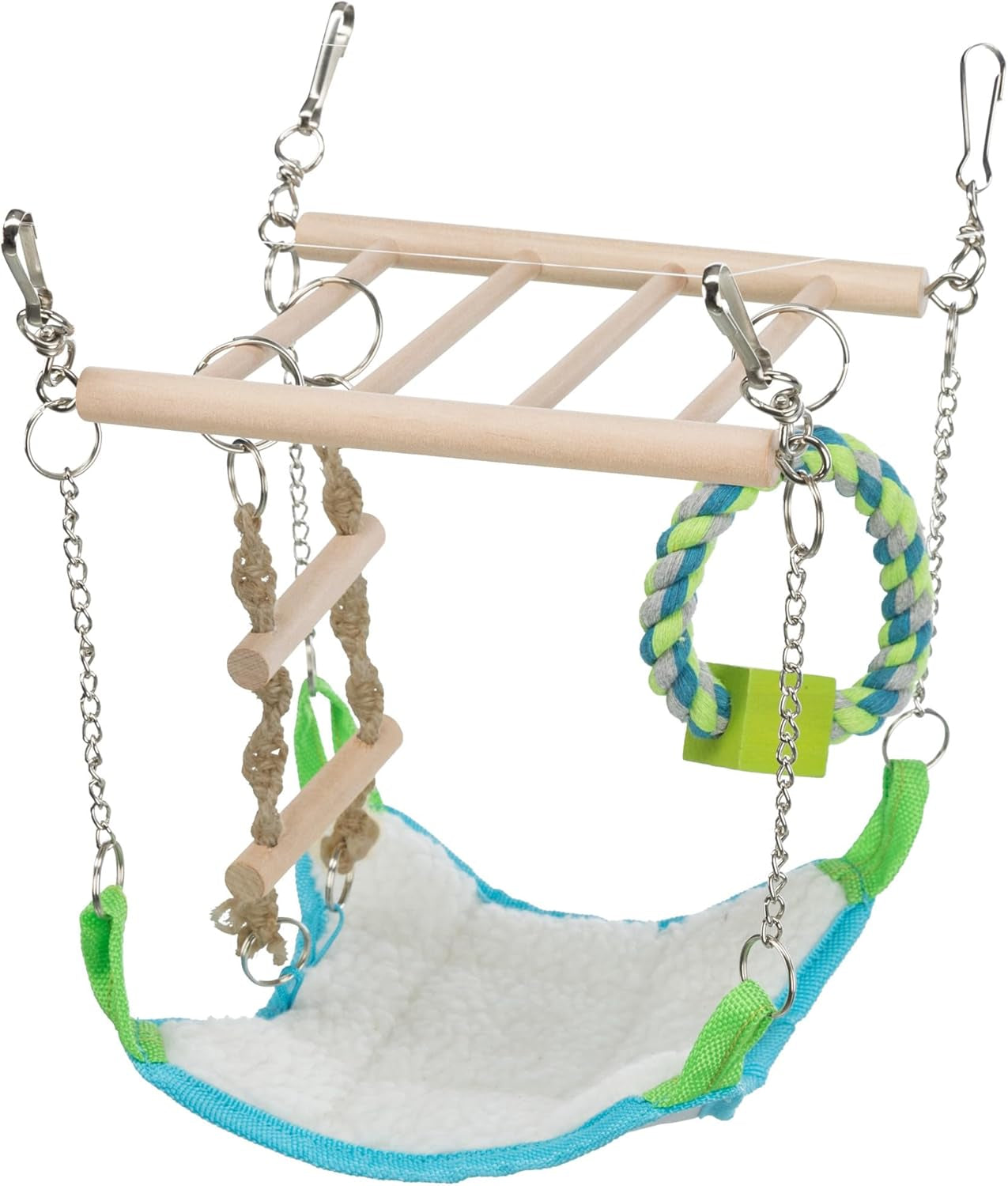 trixie-small-animal-suspension-bridge-hanging-cage-accessory-with-hammock-and-climbing-toys-ladder-and-ring-ideal-for-rats-ferrets-guinea-pigs-mice