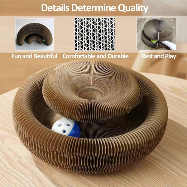 Enkman Kitty Kurlz Magic Organ Cat Scratcher Board Cat Ball Adventure the Ultimate Interactive Mental Physical Exercise for Indoor Cats Toy5