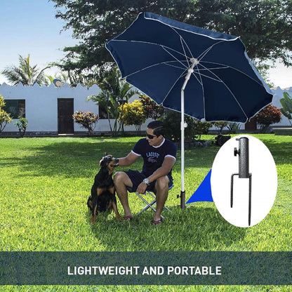 Adjustable Portable Umbrella Base, Upgraded Heavy Duty Metal Holder-Stand-Sand Grass Auger,For Flag, Umbrella, Fishing Rod, Outdoor Park Patio Beach Ground Ideal for Use in Soil, Grass5