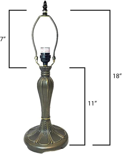 Perisian Metal Lamp Base, Dark Bronze Finish with Gold Highlights, Nicely Weighted, 18" Tall3