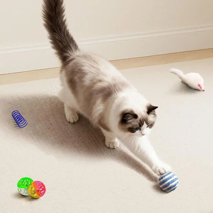 Cat Toys for Indoor Cats, 34 Pack Interactive Cat Toy Set for Kitten | Kitten Toys Variety Pack with Chew Toy, Spring, Mouse & Ball, Ideal for Enrichment, Boredom Relief and Self Play, Toy Bulk4
