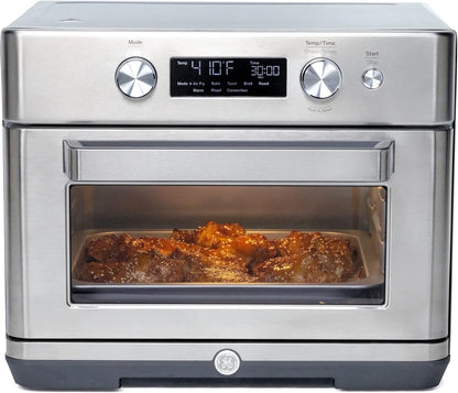 GE Digital Air Fryer Toaster Oven + Accessory Set | Convection Toaster with 8 Cook Modes | Large Capacity Oven - Fits 12" Pizza | Countertop Kitchen Essentials | Stainless Steel1