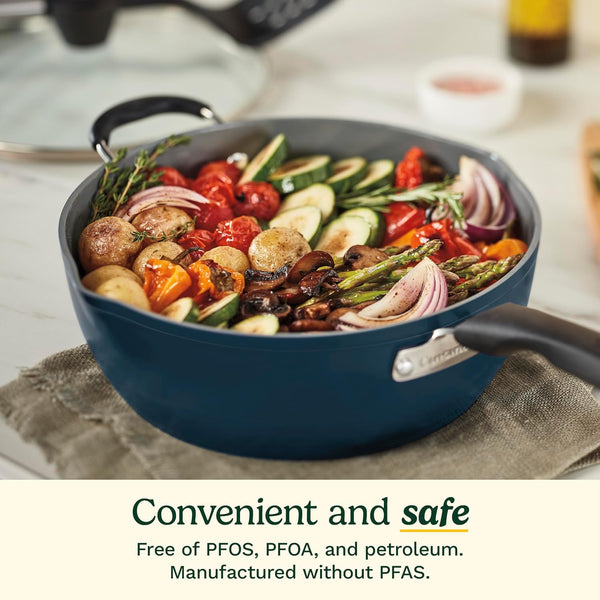 Preferred Pan 4-Pc Set - Nouveau Navy (4.5 Qt. Multi-Purpose Pan W/Cover, Steamer, Slotted Turner)6