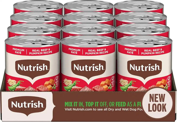 Nutrish Beef Paté Wet Dog Food, 13 Oz. Can, (Pack of 12) (Rachael Ray)1