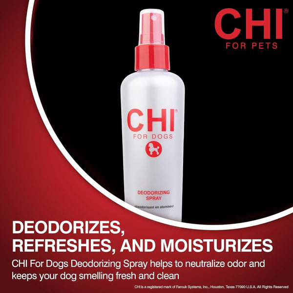 CHI for Dogs Deodorizing Spray, Unscented, 8 Fl Oz | Refreshes Coats and Reduces Odor between Baths While Moisturizing Fur2