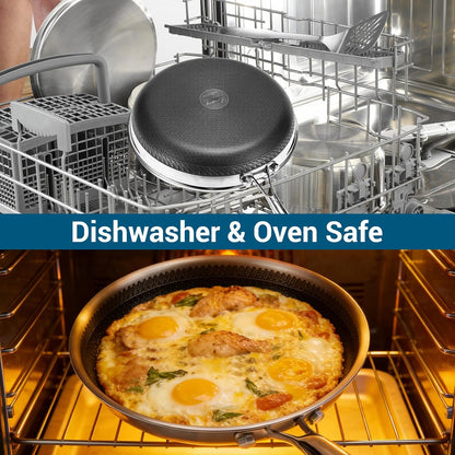 8Inch Tri-Ply Stainless Steel Hybrid Frying Pan,Ceramic Nonstick Skillet, Induction & Oven Safe,Pfas/Pfoa Free Professional Clad Cookware6