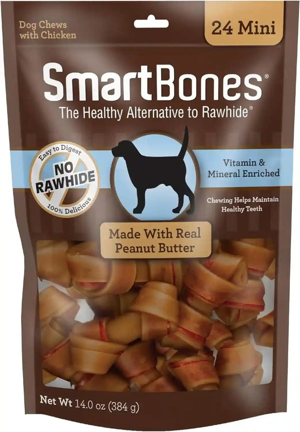 Smartbones Mini Bones with Real Peanut Butter 56 Count, Rawhide-Free Chews for Dogs29