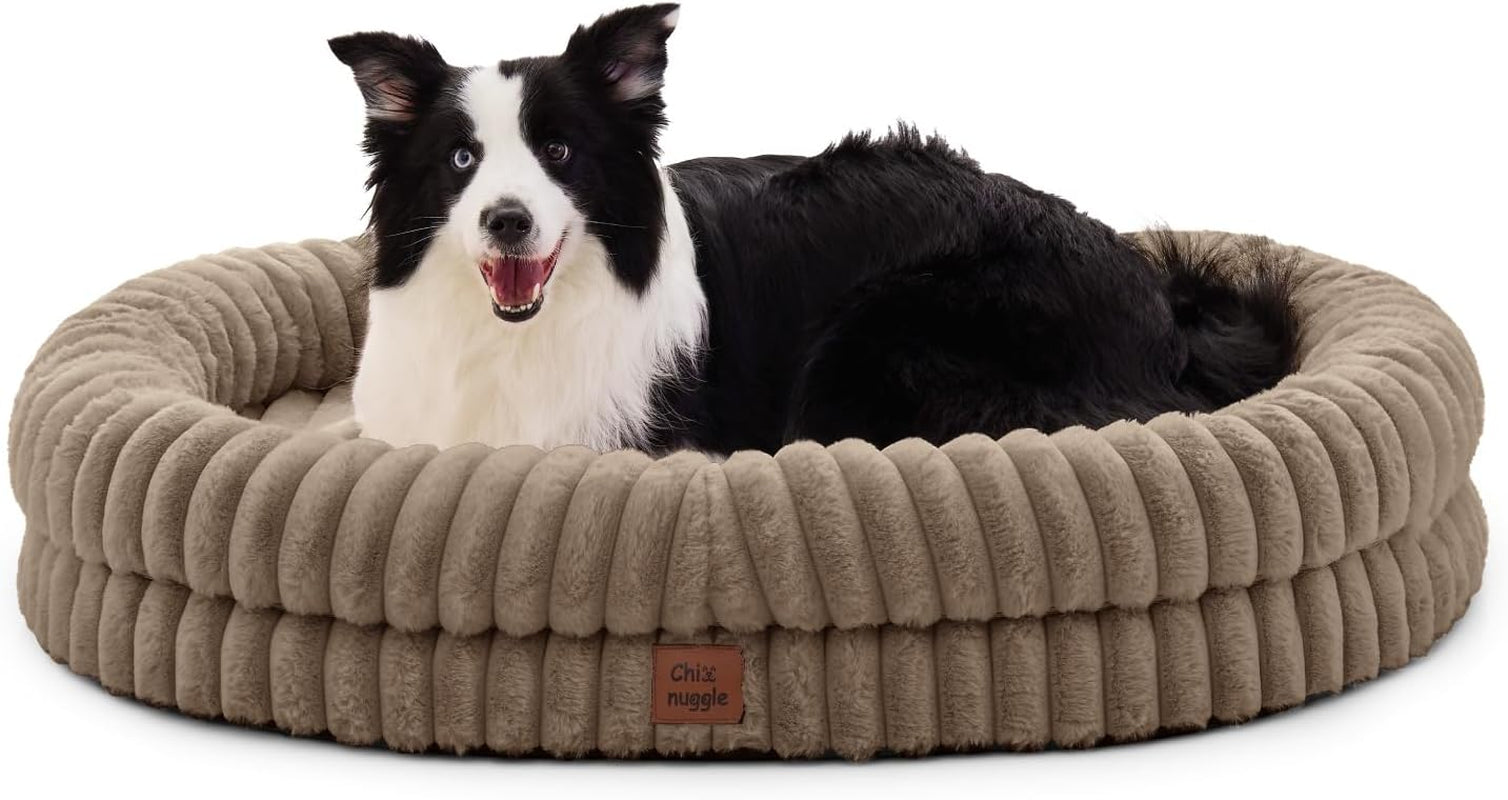 chixnuggle-orthopedic-dog-bed-washable-cover-faux-fur-bolster-pet-couch-waterproof-egg-crate-foam-non-slip-bottom-for-small-medium-dogs-dark-grey-30-24-7-dog-sofa-puppy-bed