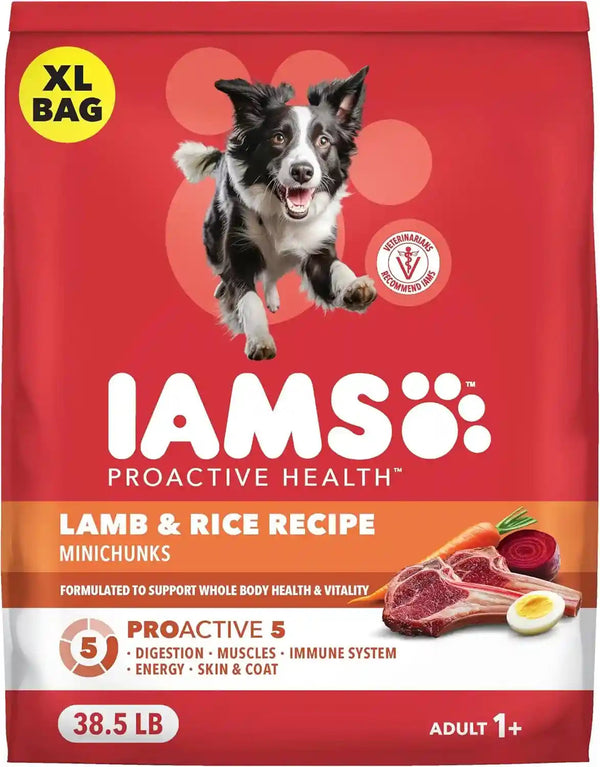 IAMS Proactive Health Minichunks Dry Dog Food, Lamb & Rice, 15 Lb | Real Lamb #1 Ingredient, Omega-6 Fatty Acids for Skin & Coat, Natural Fiber & Prebiotics, No Fillers or Artificial Flavors12