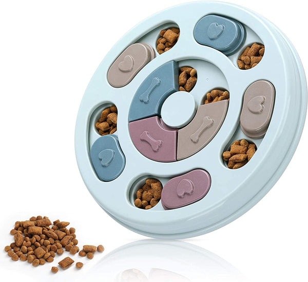DR CATCH Dog Puzzle,Dogs Food Toys for IQ Training & Mental Enrichment,Dog Treat Puzzle(Blue)1
