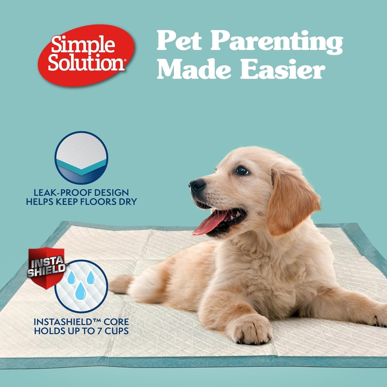 simple-solution-xl-pee-pads-for-dogs-leak-proof-dog-pads-28x30-100-count-dog-training-pads-puppy-potty-training-housebreaking-disposable-pee-pads-floor-protection-indoor-potty-puppy-essentials