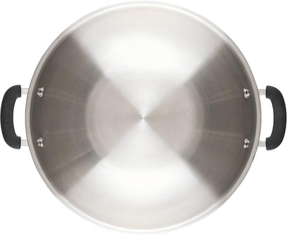Brilliance Stainless Steel Wok/Stir-Fry Pan, Induction Suitable, Dishwasher and Metal Utensil Safe, 14 Inch - Stainless Steel9
