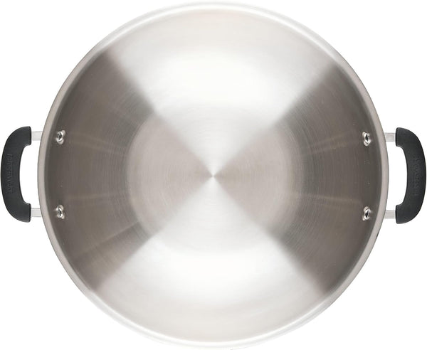 Brilliance Stainless Steel Wok/Stir-Fry Pan, Induction Suitable, Dishwasher and Metal Utensil Safe, 14 Inch - Stainless Steel9