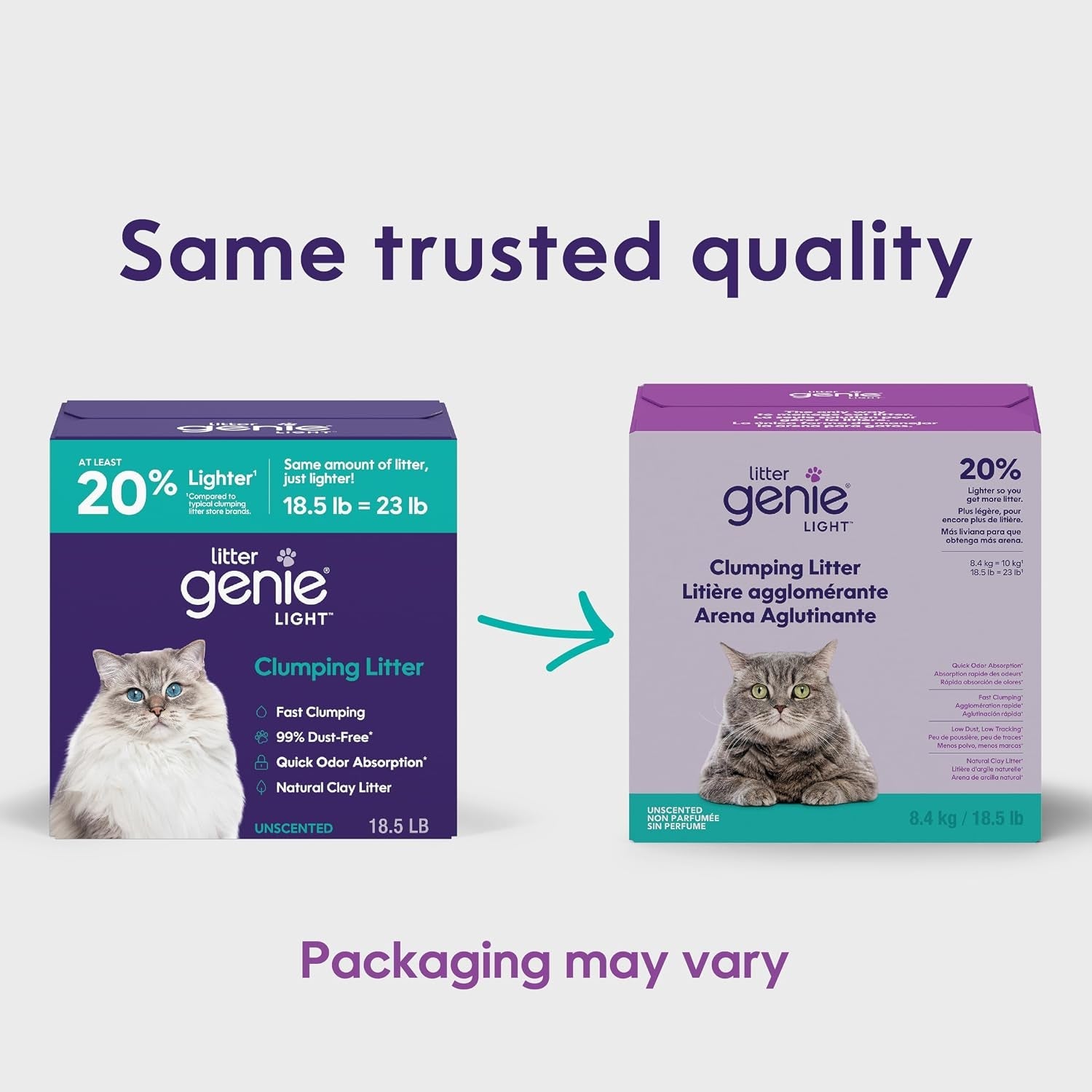 litter-genie-light-unscented-clumping-cat-litter-18-5-lbs-natural-clay-cat-litter-fast-clumping-odor-control-low-dust-naturally-lighter