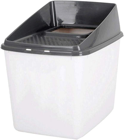 Dog Potty Training Toilet ﻿ Cat Litter Basin Fully Enclosed Large Space Top-In Semi-Enclosed Toilet Pet Supplies for Cats within 20 Kg(Brown)7