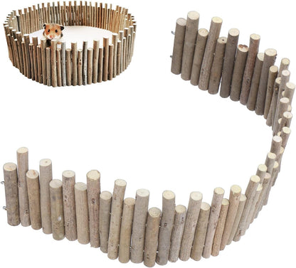 Flexible Hamster Wooden Bridge, 11.8In Fence for Cage Accessories | Rat Wood Sticks Ladder for Platforms Decor Stuff Hides1