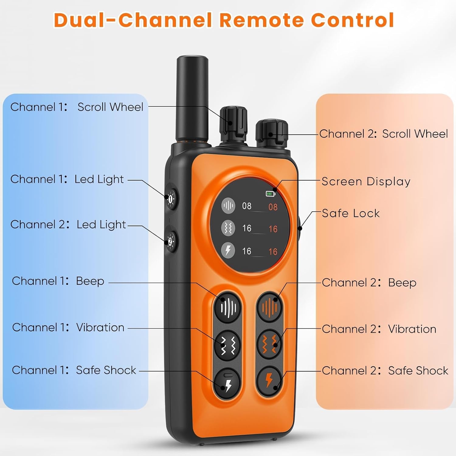 dog-shock-collar-2-dogs-3300ft-dog-training-collar-with-remote-real-time-dual-channel-remote-with-3-training-modes-beep-vibration-safety-shock-light-fits-8-120-lbs-all-breeds-sizes-orange