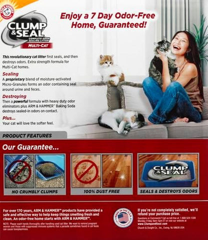 Arm & Hammer Clump & Seal Litter, Multi-Cat Litter 38 Lb.3