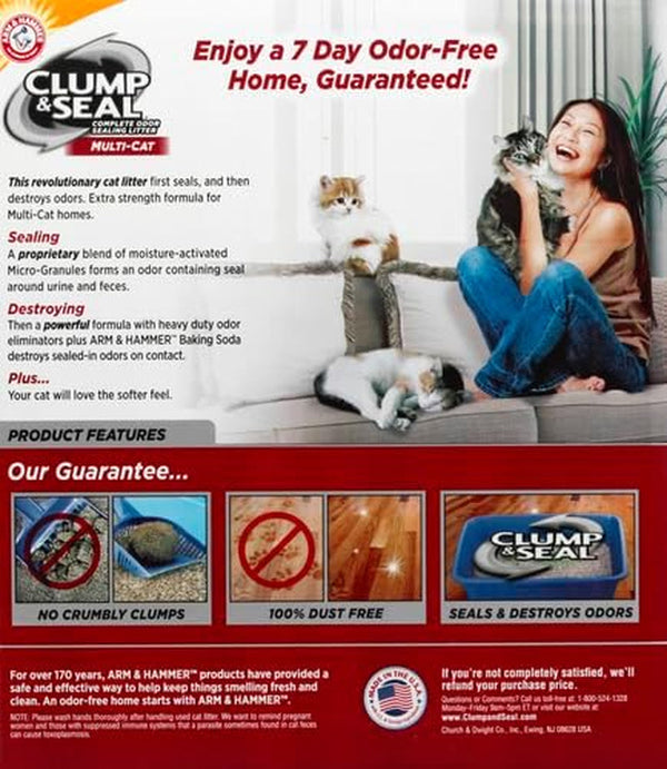 Arm & Hammer Clump & Seal Litter, Multi-Cat Litter 38 Lb.3