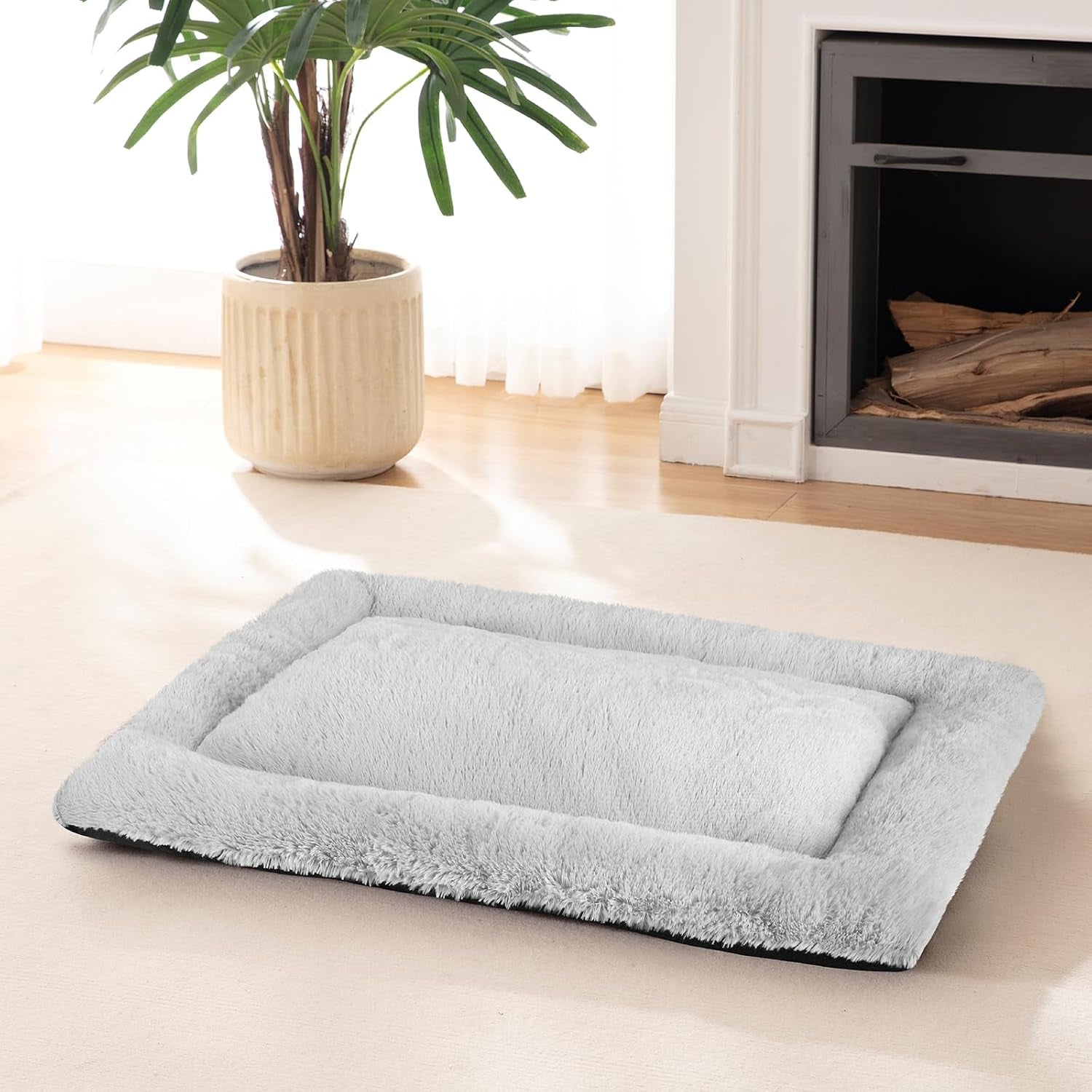 dog-bed-mat-soft-crate-pad-washable-non-slip-mattress-for-large-medium-small-dogs-and-cats-kennel-pad-23-x-18-grey