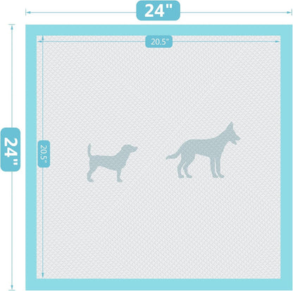 BESTLE Large Pet Training and Puppy Pads Pee Pad for Dogs 24"X24"-80 Count Super Absorbent & Leak-Proof7