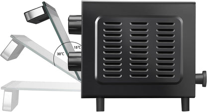 4 Slice Toaster Oven with 3 Setting, Baking Rack and Pan, Black, New8