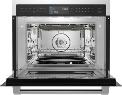 24 Inch Built in Microwave Oven, 1.6 Cu. Ft, 1000W, 11 Levels | Microwave and Convection Oven Combination with Sensor Cook, Touch Control, LCD Display, Stainless Steel2