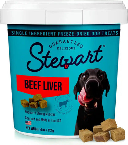 Stewart Freeze Dried Dog Treats, 100% Beef Liver, 21 Oz Tub | Premium Quality Raw Protein, Single Ingredient, High Protein Training Treats & Food Topper, No Refrigeration, Cat Friendly11