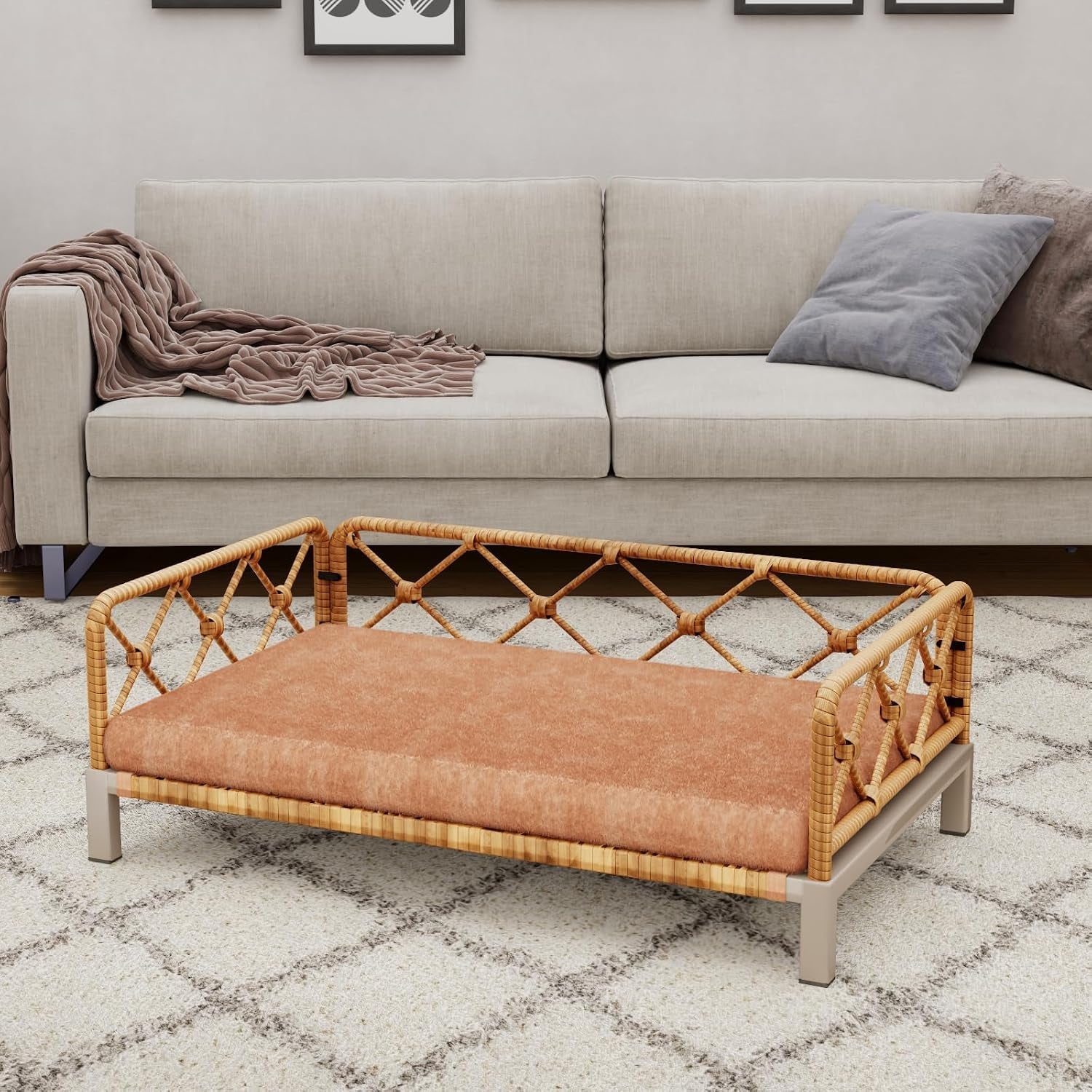 small-dog-bed-waterproof-elevated-dog-couch-with-washable-removable-white-cushion-boho-rattan-dark-brown-wicker-orthopedic-pet-sofa-for-outdoor-indoor