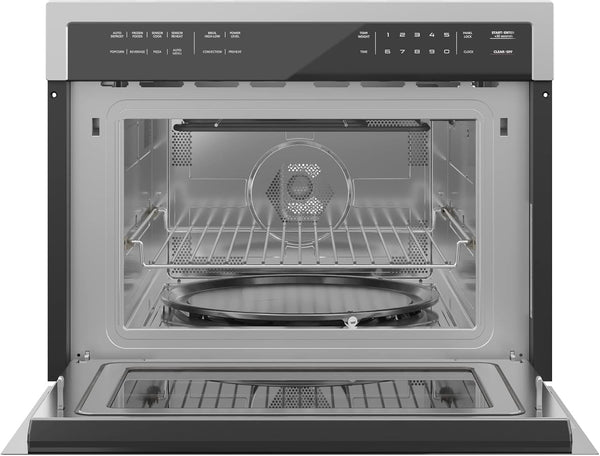 24 Inch Built-In Oven and Microwave Combination with Broil and Convection Heating, Soft Close Door, 1000 Watt Power with NEMA 5-20P Plug, Stainless Steel Finish, Touch Control LCD Display6