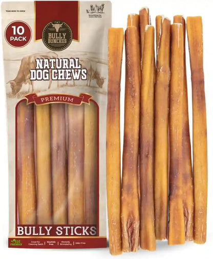 Bully Bunches Premium (6" Standard - 5 Pack) Odor-Free Bully Sticks for Small to Medium Dogs & Puppies - Consistently Sized, Long Lasting Chews for Oral Care - All Natural, 100% Beef Dog Treats14