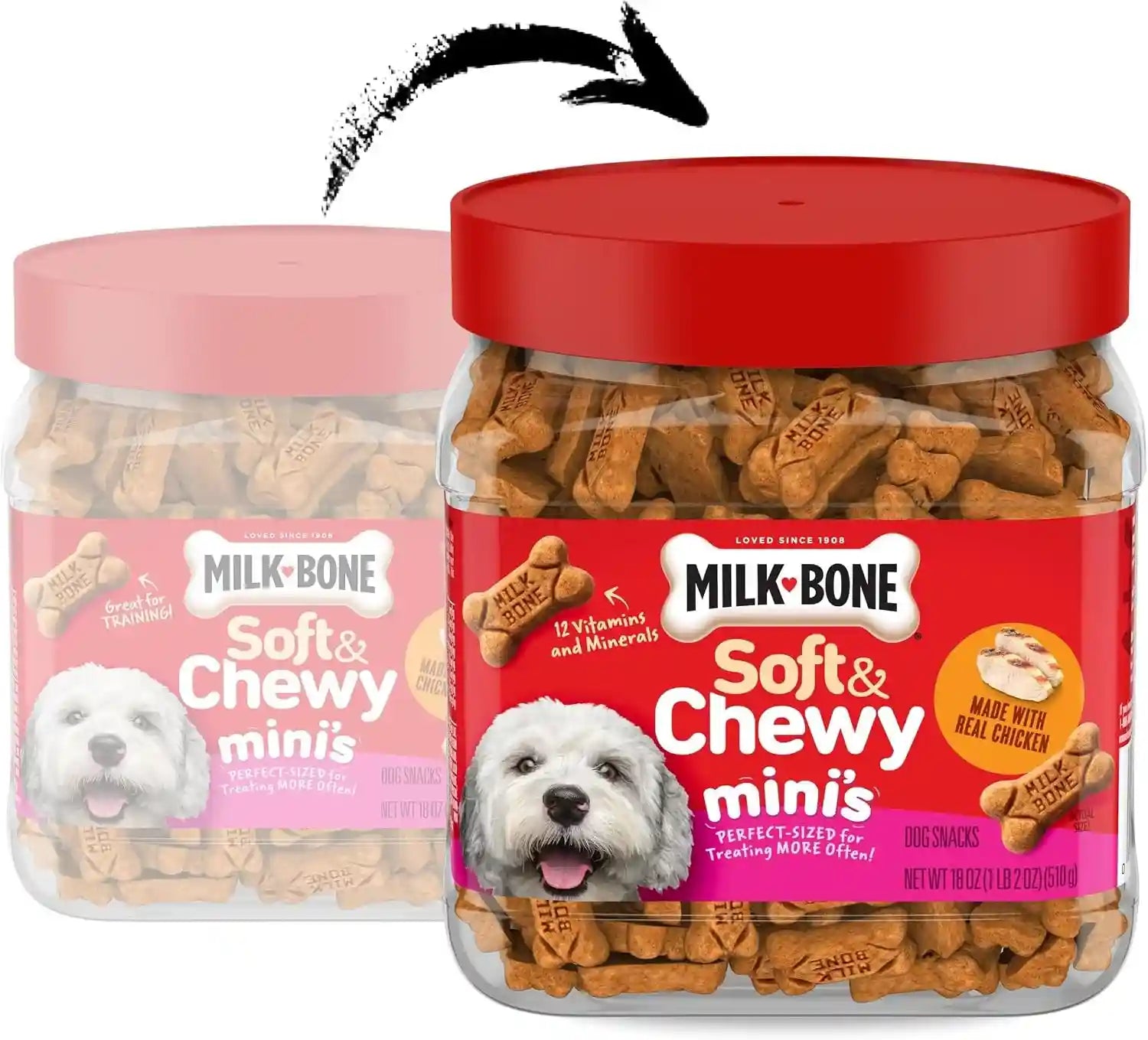 milk-bone-soft-chewy-minis-dog-training-treats-18-oz-canister-made-with-real-chicken-breast-small-dog-treats-for-training-and-rewarding-18-protein-fortified-with-vitamins-and-minerals