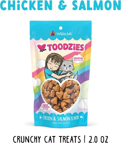 Weruva BFF Toodzies, Chicken and Salmon Crunchy Cat Treats, 2Oz Bag3
