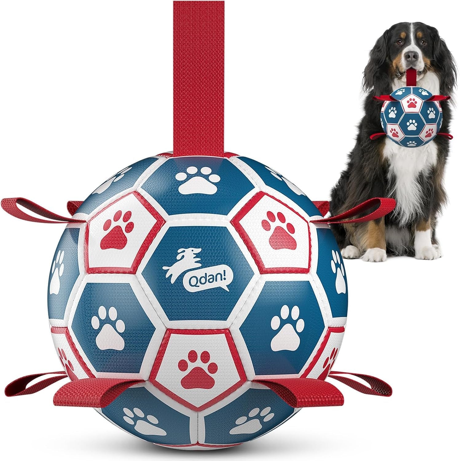 qdan-dog-balls-6-inch-dog-soccer-ball-with-straps-herding-balls-for-dogs-outdoor-dog-toys-balls-for-20-40-lb-dogs-puppy-ball-to-keep-them-busy-dog-pool-water-play-toy-puppy-birthday-gifts