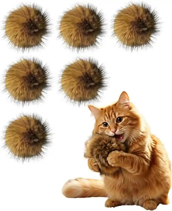 Cat Toy Faux Rabbit Fur Ball,2026 New Soft Rabbit Fur Catnip Balls,Fluffy Catnip Toy for Indoor Cats,Washable & Fun to Chase for Exercise and Bonding (Ball/3Pcs)12