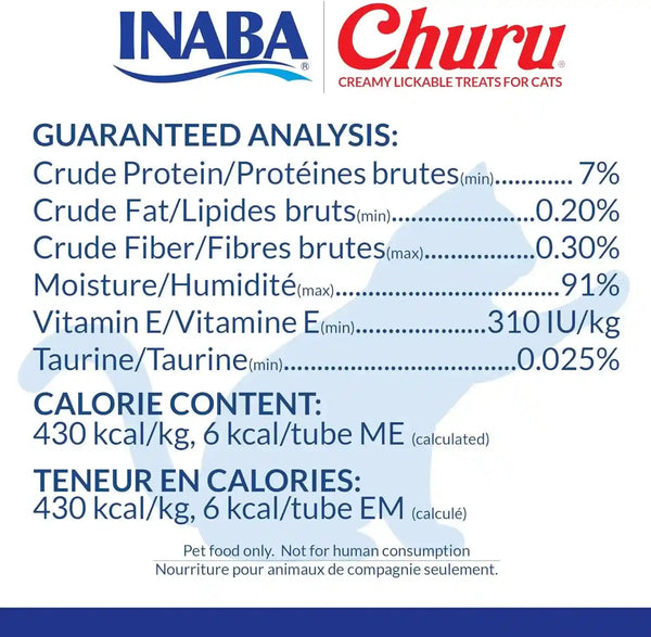 INABA Churu Cat Treats, Lickable, Squeezable Creamy Purée Cat Treat with Green Tea Extract & Taurine, 0.5 Ounces Each Tube, 40 Tubes, Tuna Variety Box8
