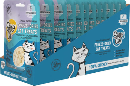 Salty Cat Natural Freeze-Dried Chicken Cat Treats, 10G Bag (12 Packs)1