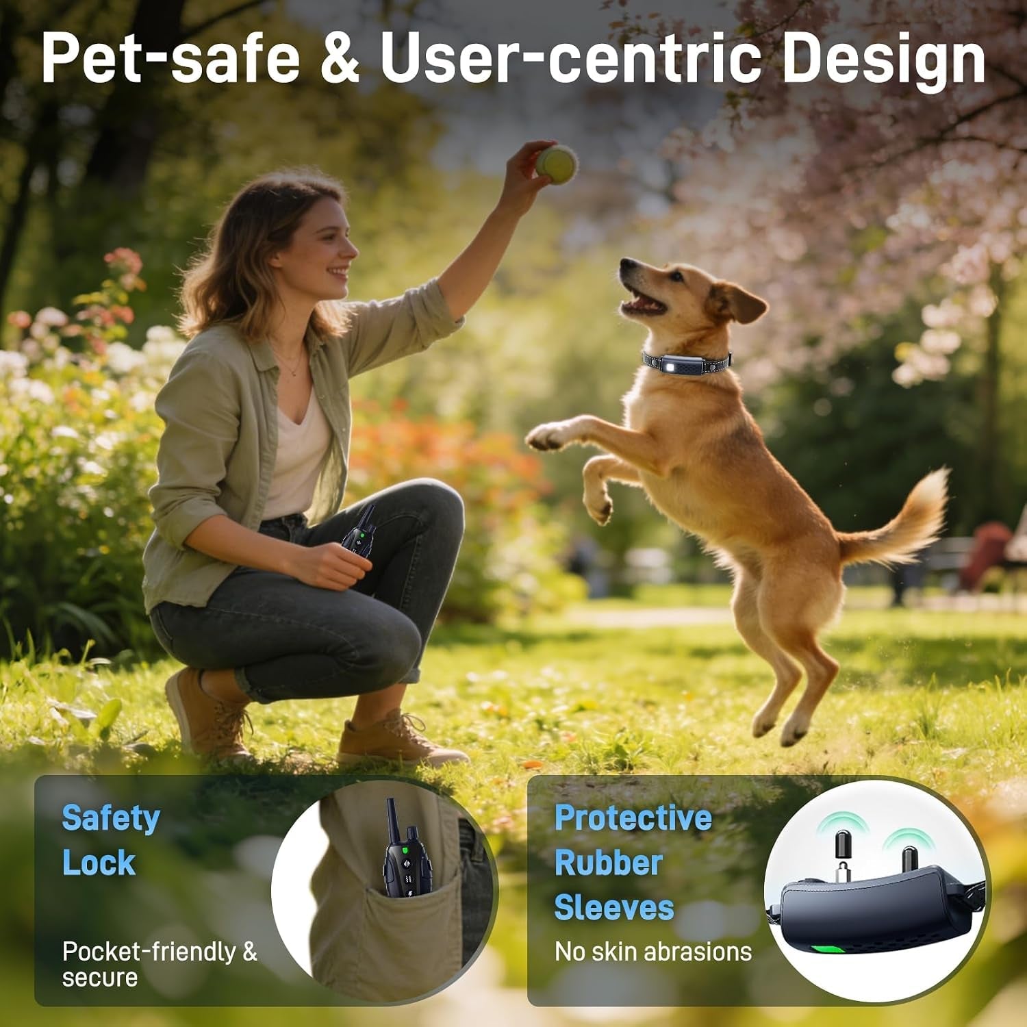 shock-collar-for-dogs-4500ft-dog-training-collar-with-remote-waterproof-e-collar-with-flashlight-4-training-modes-keypad-lock-rechargeable-dog-shock-collar-for-small-medium-large-dogs