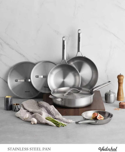 Stainless Steel Cookware Set, 8 Pcs Tir-Ply Pots and Pans Set, PFOA&PTFE Free, Dishwasher&Oven Safe, Kitchen Induction Compatible, Ollas De Acero Inoxidable Para Cocinar8