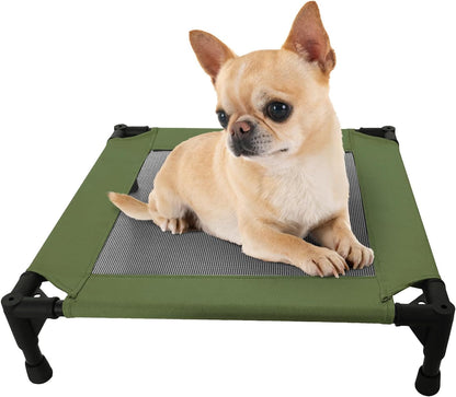 Pozico Elevated Pet Bed with Breathable Mesh for Small Cat and Dog, Raised Cooling Pet Cot for Puppy and Kitty, 18.9X18.9 Inch (Black Bed)9
