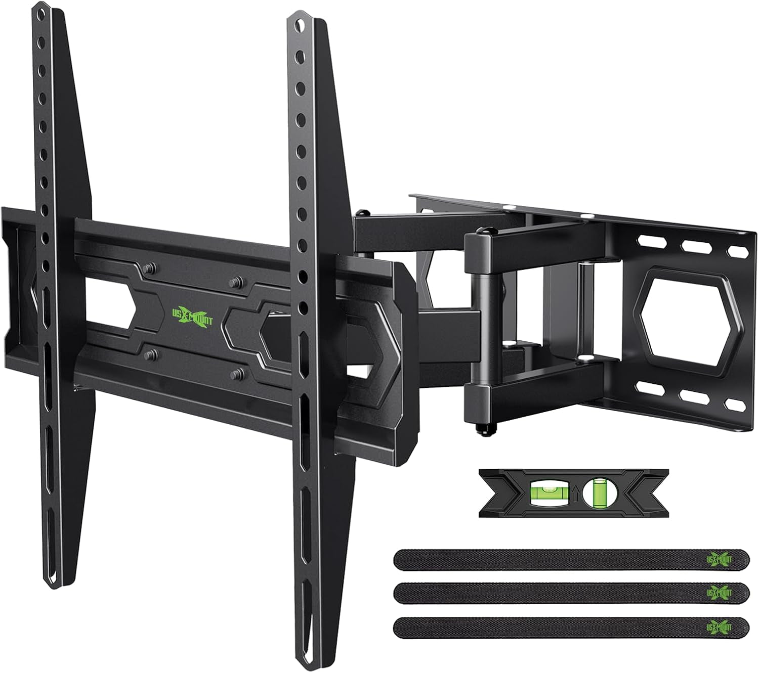 tv-wall-mount-for-32-74-inch-flat-screen-led-4k-up-to-110lbs-full-motion-tv-mount-bracket-with-swivel-tilt-articulating-dual-arms-max-vesa-400x400mm-fits-12-16-wood-studs