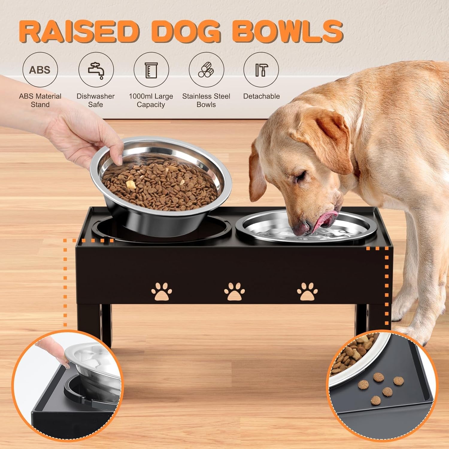 elevated-dog-bowls-with-2-stainless-steel-bowls-5-height-adjustable-stand-3-1-9-to-12-for-improved-digestion-neck-support-easy-clean-non-slip-base-raised-feeder-for-medium-large-dogs