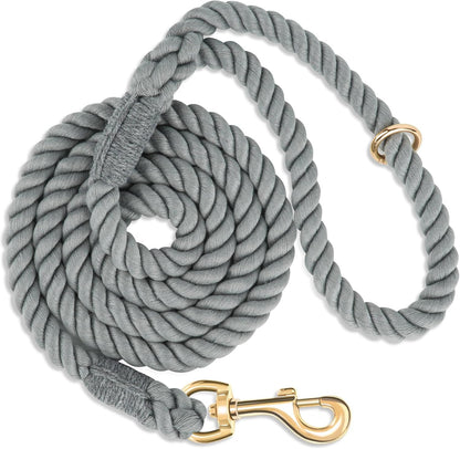 5 FT Handmade Rope Dog Leash for Small Medium and Large Dogs | Soft and Comfortable Grip, New Golden Heavy Duty Metal Clasp, Colorful Macaron17
