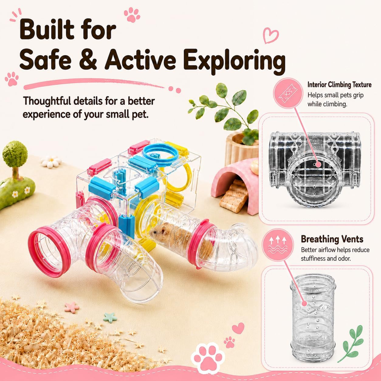 94-pcs-diy-hamster-tunnel-tube-set-clear-small-animal-cage-tube-kit-can-easy-viewing-2-inch-diameter-exercise-playground-for-dwarf-hamsters-mice-gerbils