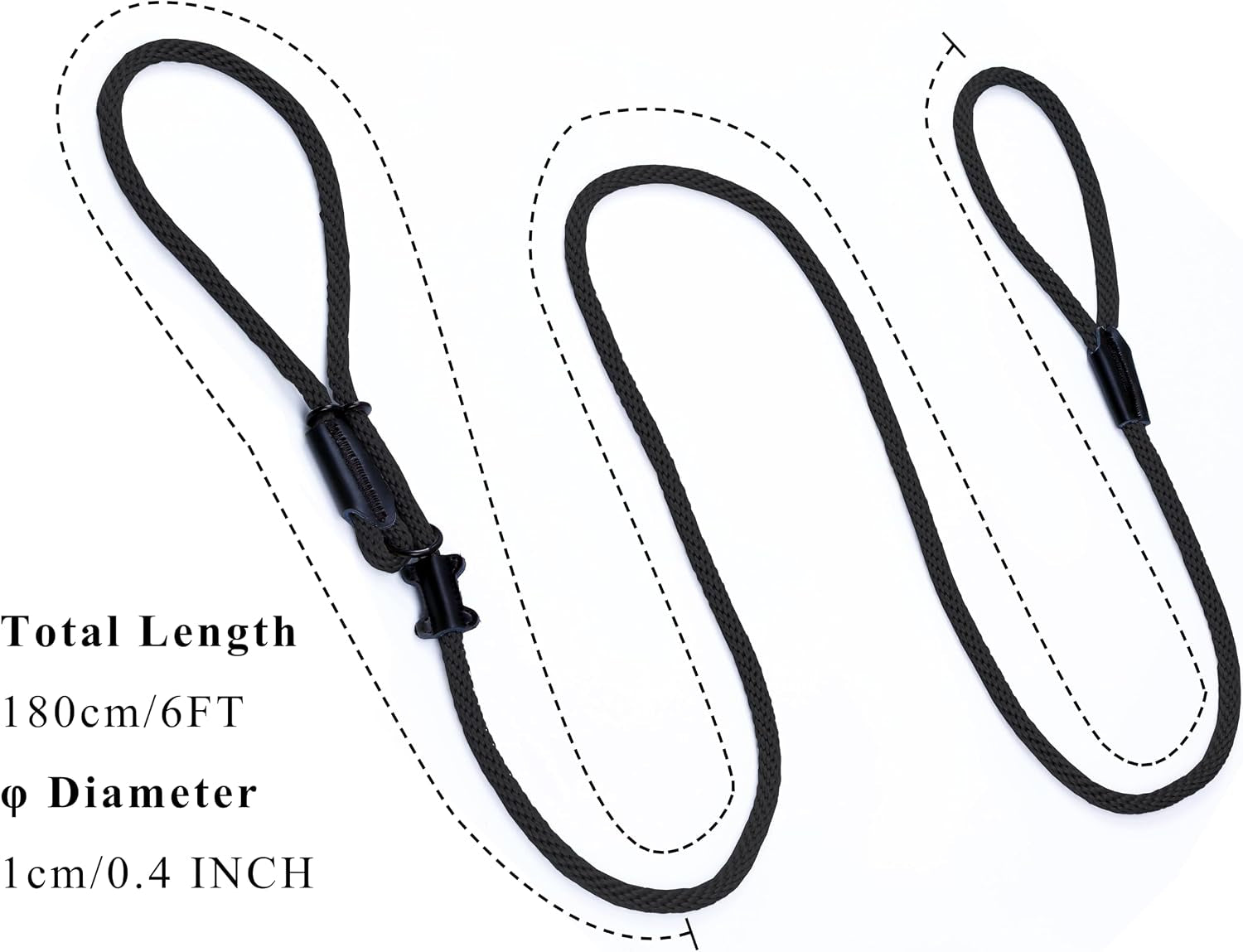 no-pull-dog-leash-figure-8-slip-lead-head-collar-for-large-dogs-black