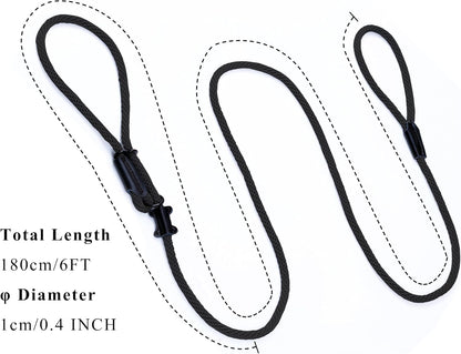 No Pull Dog Leash - Figure 8 Slip Lead Head Collar for Large Dogs (Black)5